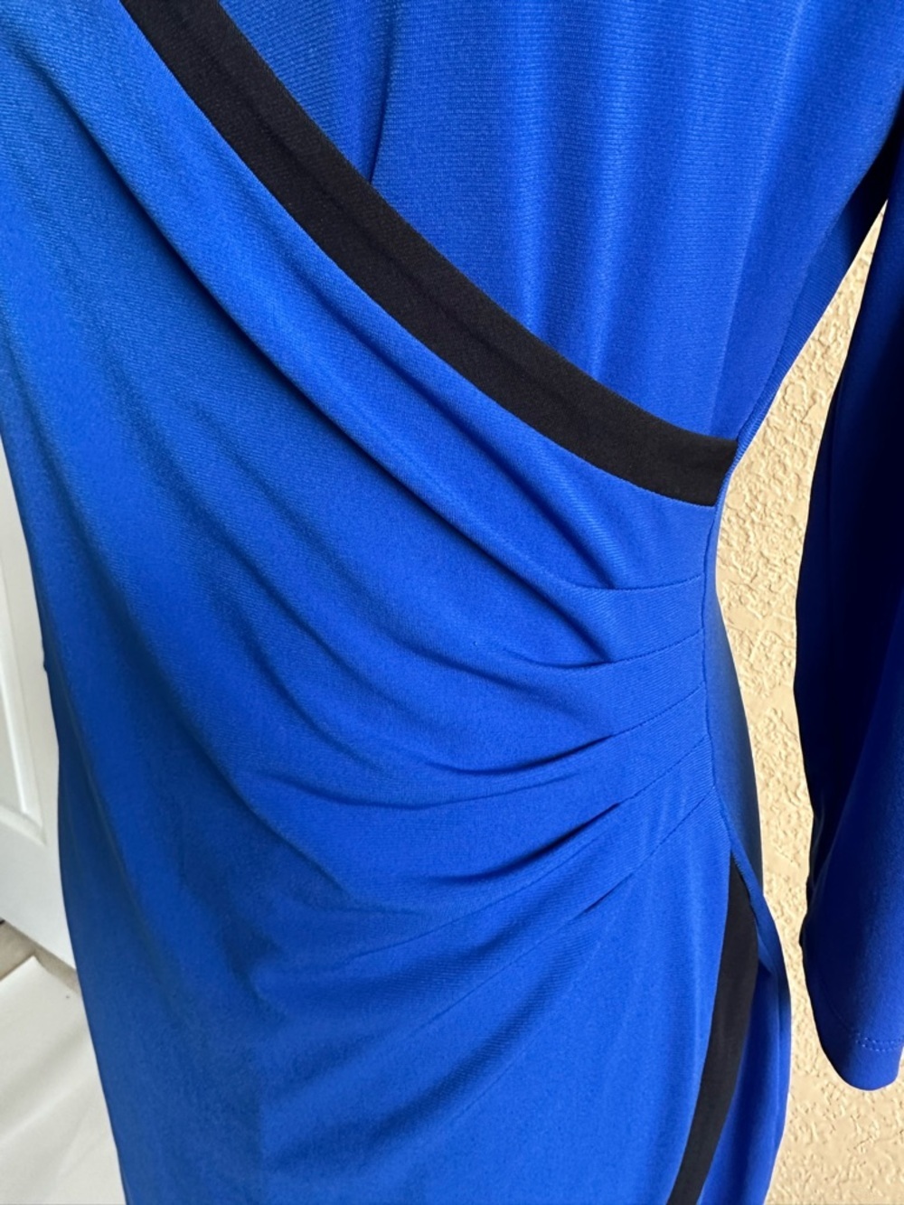 Women's Royal Blue Calvin Klein Blue Wrap Dress | Size M | Stretch - Picture 4 of 15